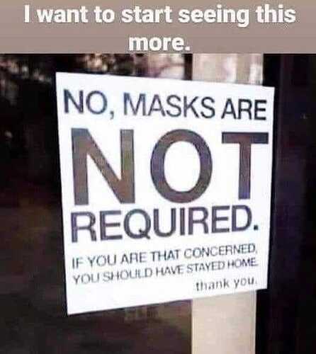 masks not required